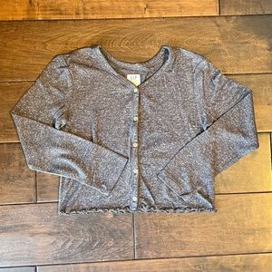 Gap Girls Small (6-7) Grey Cardigan Sweater